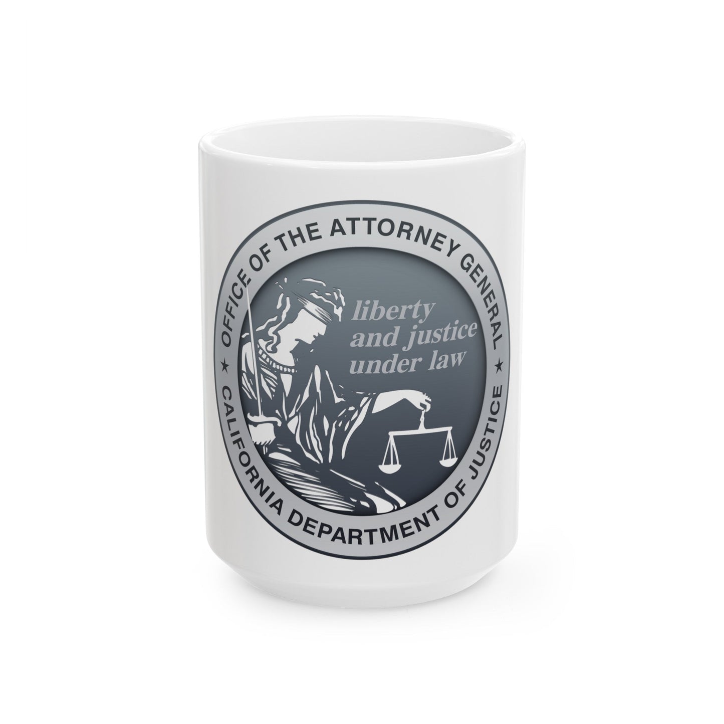 California Department of Justice - White Coffee Mug-15oz-The Sticker Space