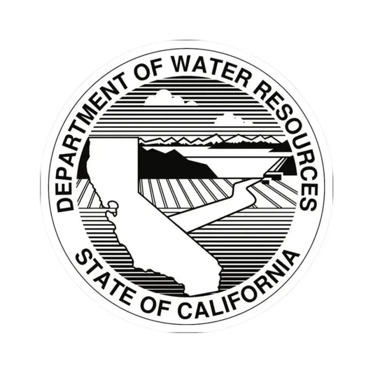 California Department of Water Resources - STICKER Vinyl Kiss-Cut Decal 2 Inch White - The Sticker Space