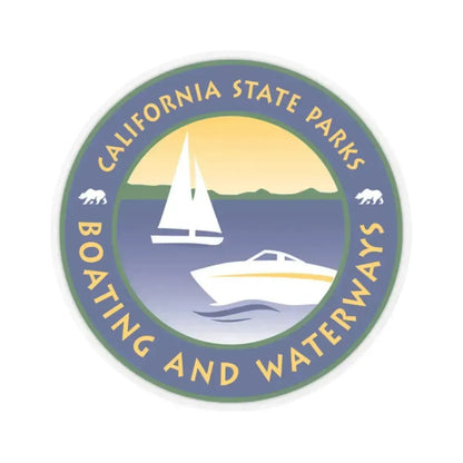 California Division of Boating and Waterways - STICKER Vinyl Kiss-Cut Decal 2 Inch Transparent - The Sticker Space