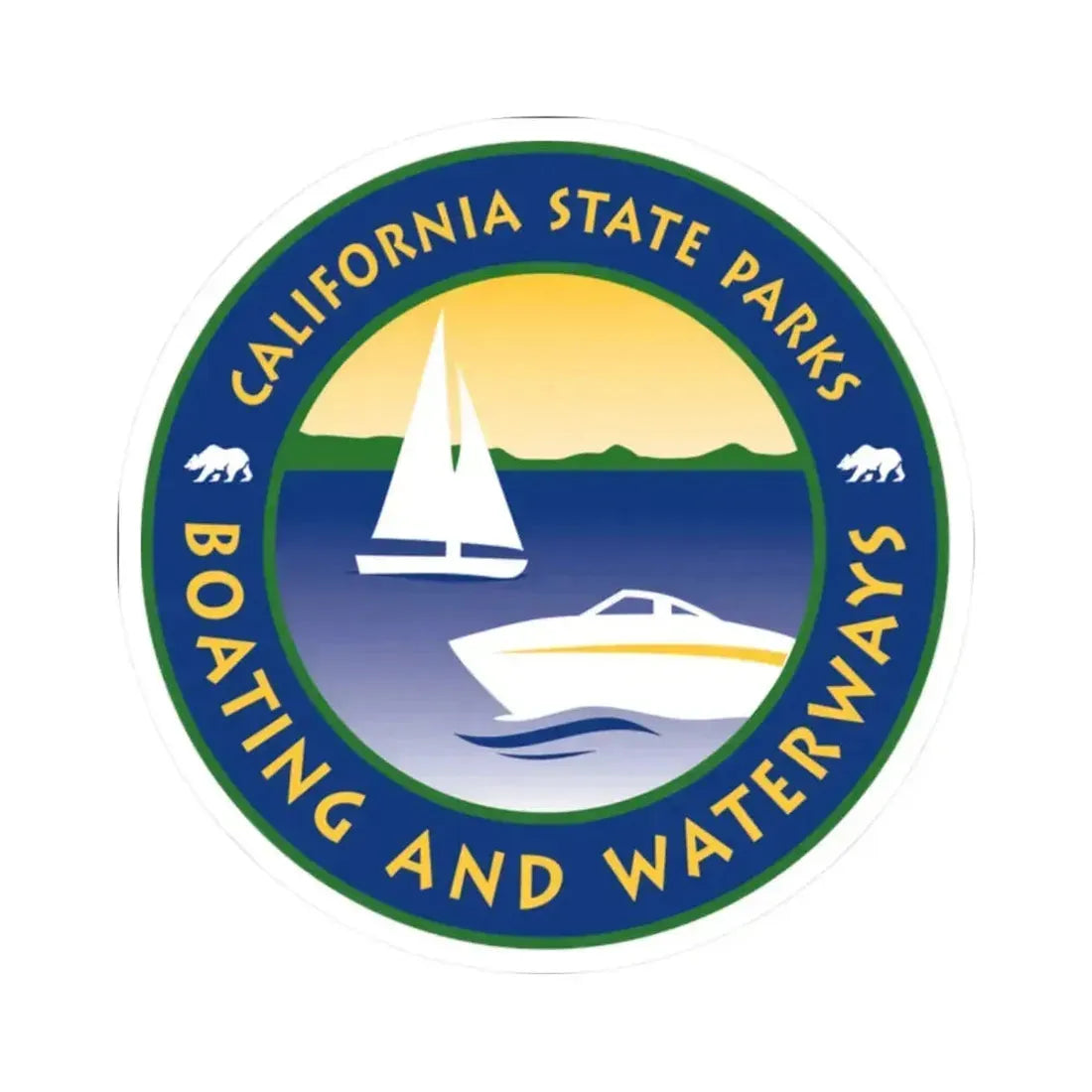 California Division of Boating and Waterways - STICKER Vinyl Kiss-Cut Decal 2 Inch White - The Sticker Space