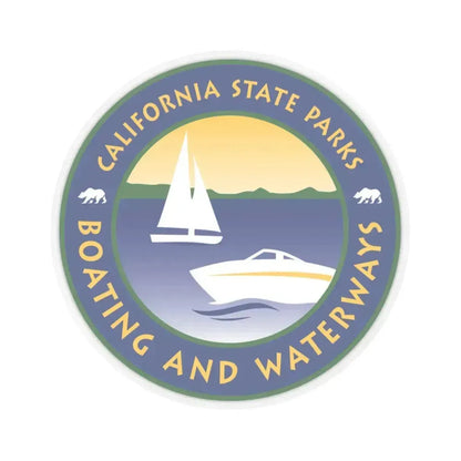 California Division of Boating and Waterways - STICKER Vinyl Kiss-Cut Decal 3 Inch Transparent - The Sticker Space