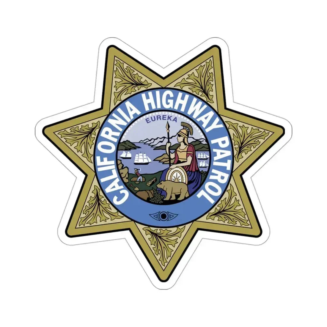 California Highway Patrol 2 STICKER Vinyl Die-Cut Decal 3 Inch - The Sticker Space