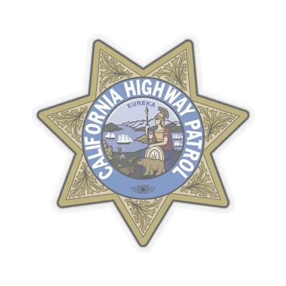California Highway Patrol 2 - STICKER Vinyl Kiss-Cut Decal 2 Inch Transparent - The Sticker Space