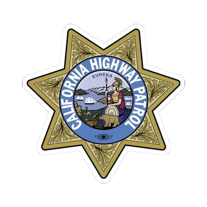 California Highway Patrol 2 - STICKER Vinyl Kiss-Cut Decal 3 Inch White - The Sticker Space