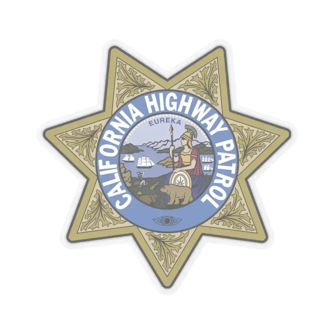 California Highway Patrol 2 - STICKER Vinyl Kiss-Cut Decal 4 Inch Transparent - The Sticker Space