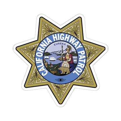 California Highway Patrol 2 - STICKER Vinyl Kiss-Cut Decal 6 Inch White - The Sticker Space