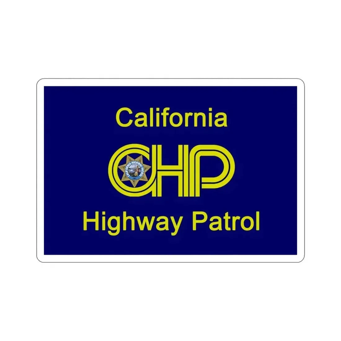 California Highway Patrol Flag STICKER Vinyl Die-Cut Decal 3 Inch - The Sticker Space