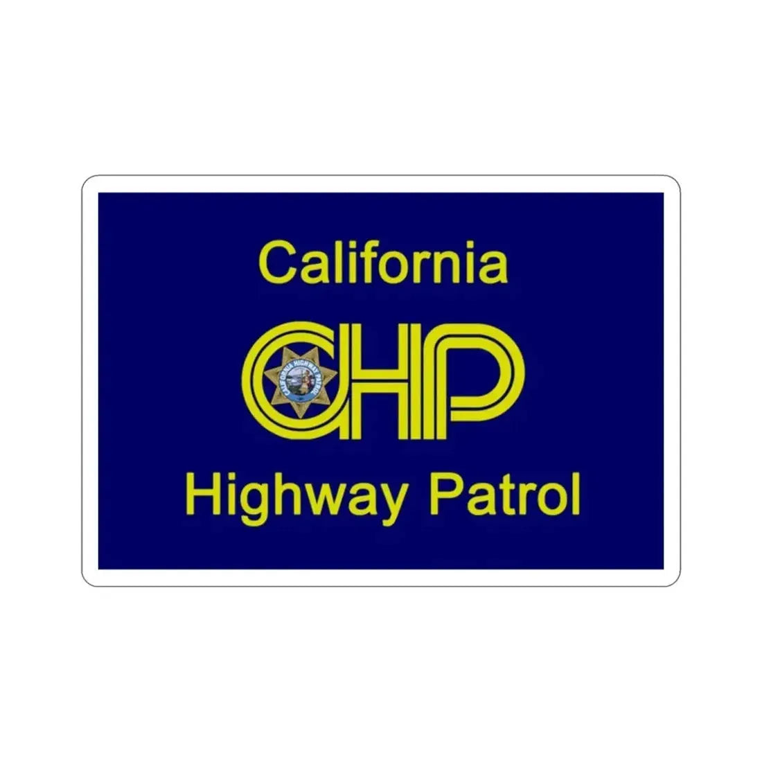 California Highway Patrol Flag STICKER Vinyl Die-Cut Decal - The Sticker Space