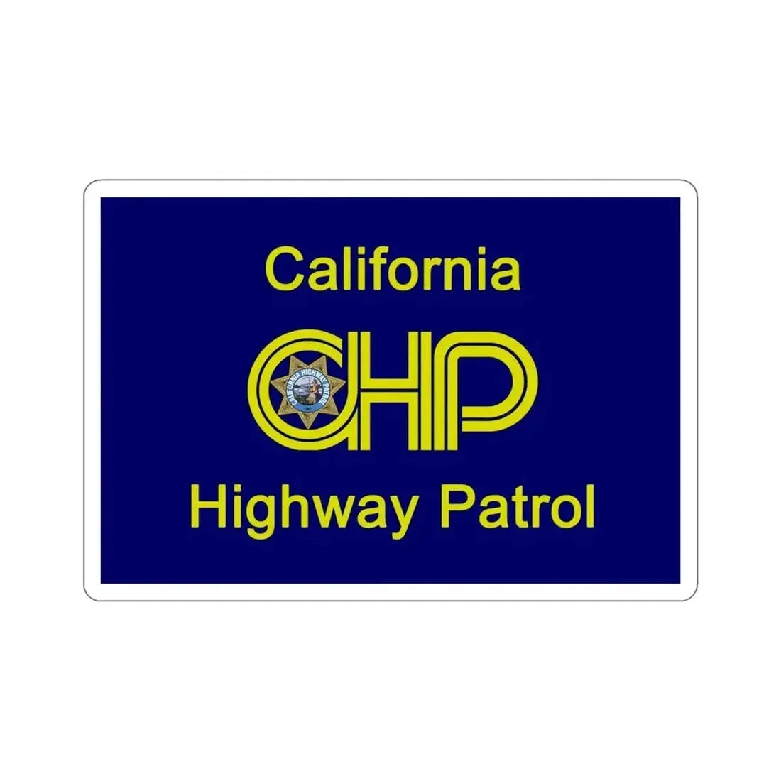 California Highway Patrol Flag STICKER Vinyl Die-Cut Decal - The Sticker Space