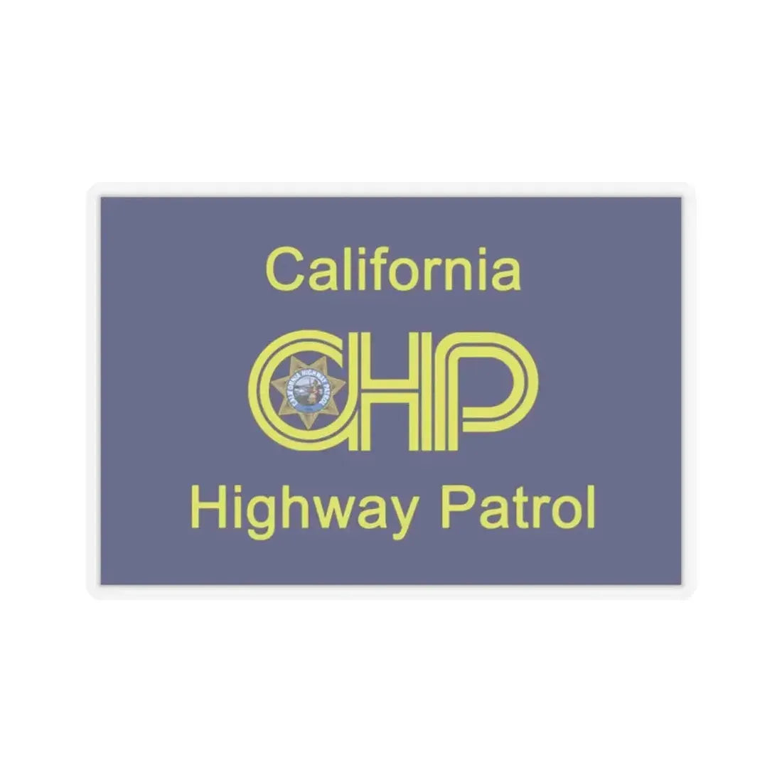 California Highway Patrol Flag - STICKER Vinyl Kiss-Cut Decal 2 Inch Transparent - The Sticker Space