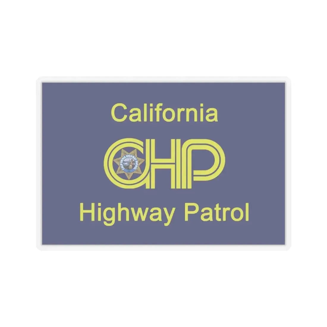 California Highway Patrol Flag - STICKER Vinyl Kiss-Cut Decal 4 Inch Transparent - The Sticker Space