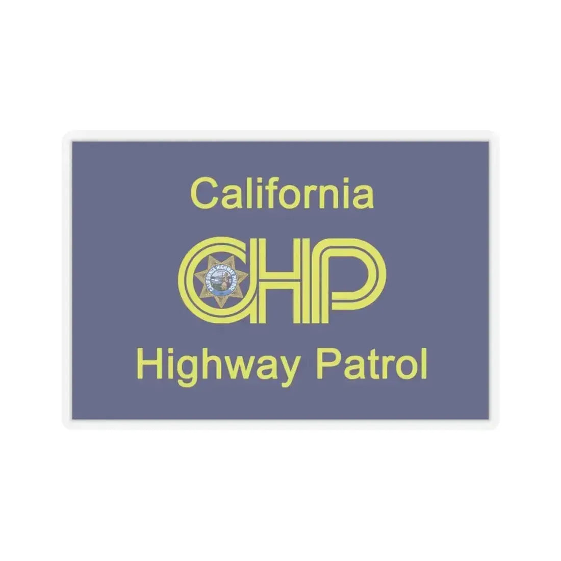 California Highway Patrol Flag - STICKER Vinyl Kiss-Cut Decal 6 Inch Transparent - The Sticker Space
