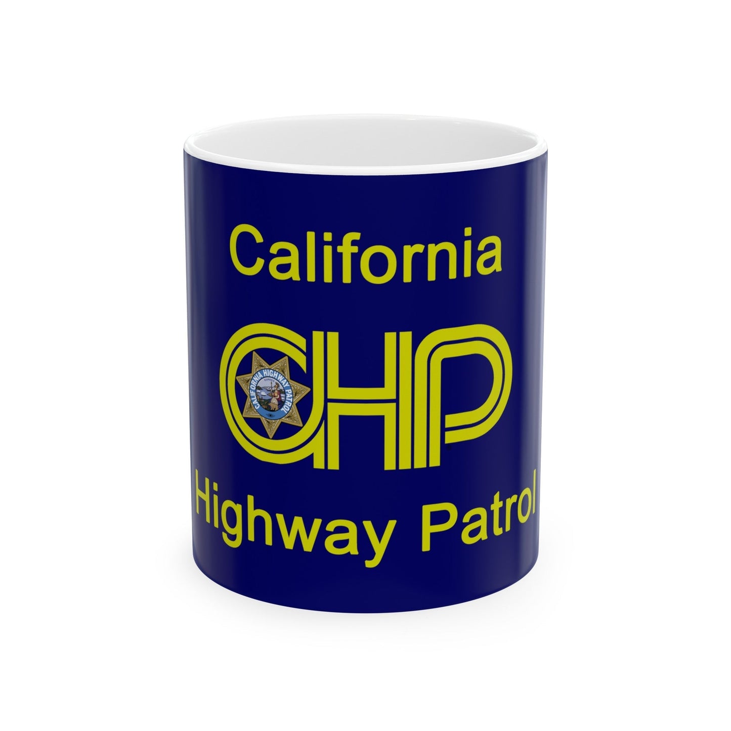 California Highway Patrol Flag - White Coffee Mug-11oz-The Sticker Space