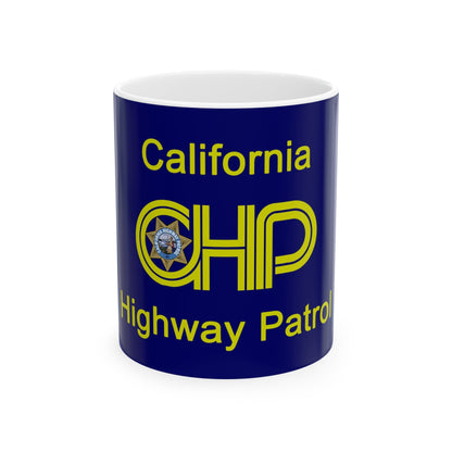 California Highway Patrol Flag - White Coffee Mug-11oz-The Sticker Space