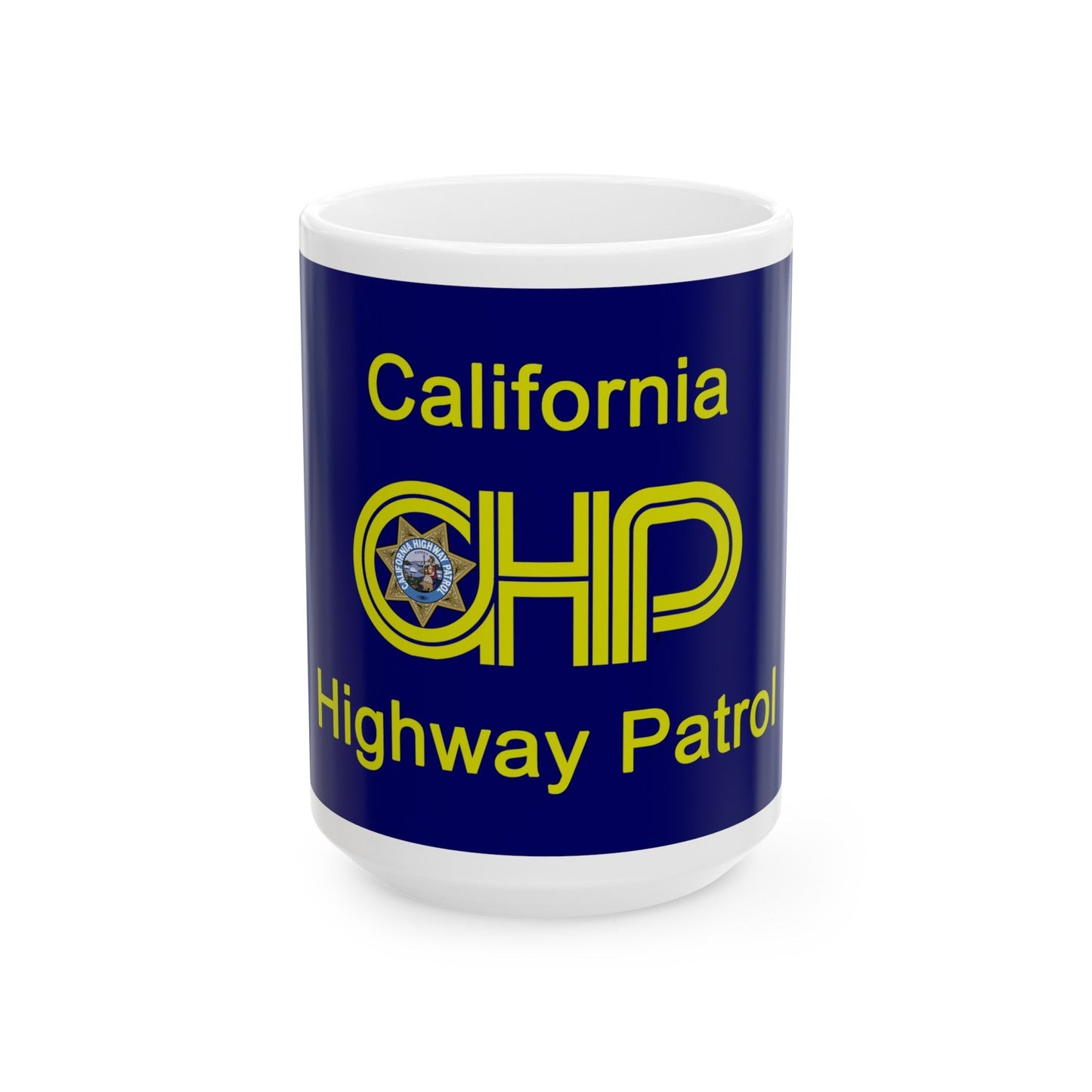 California Highway Patrol Flag - White Coffee Mug-15oz-The Sticker Space