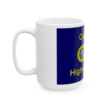 California Highway Patrol Flag - White Coffee Mug-The Sticker Space