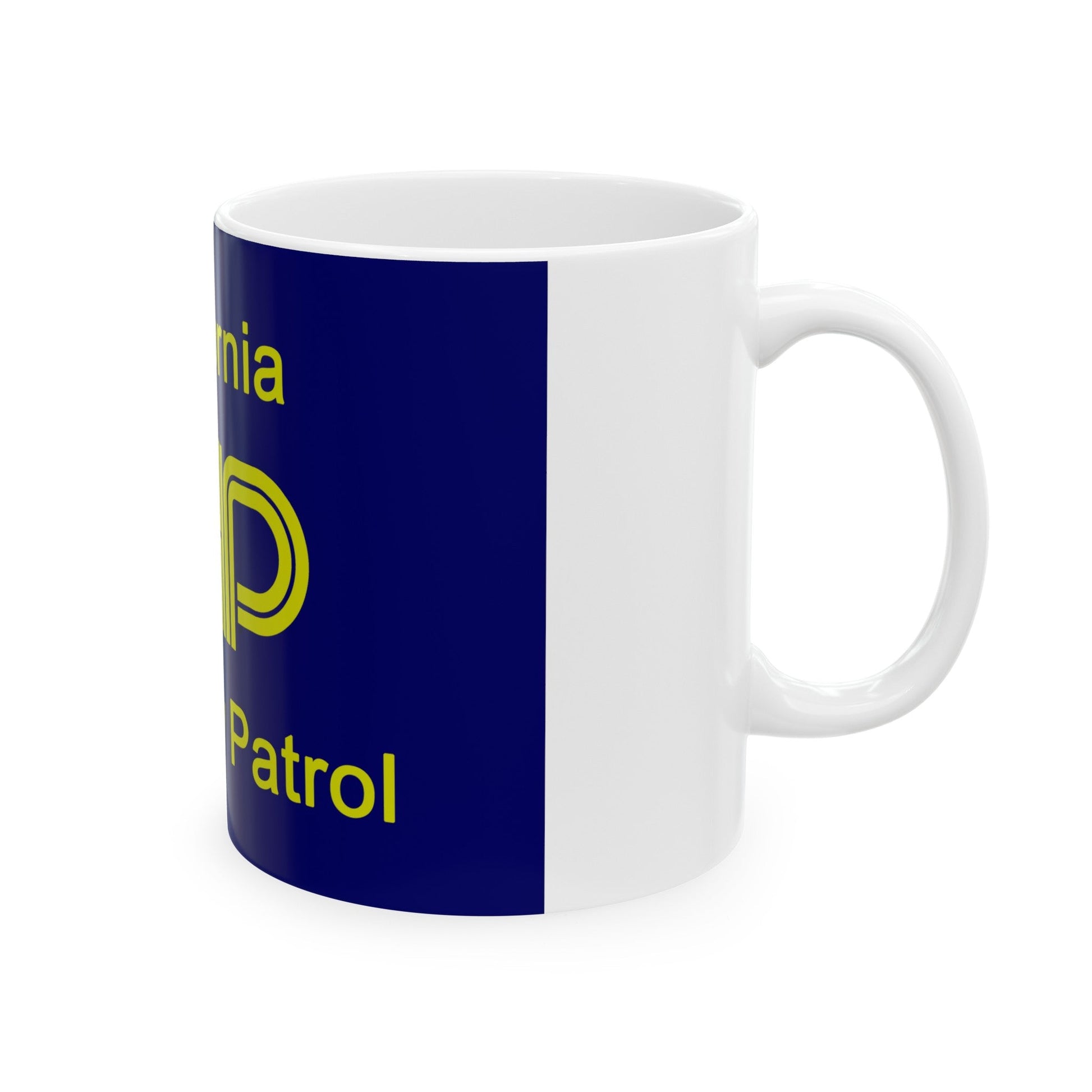 California Highway Patrol Flag - White Coffee Mug-The Sticker Space