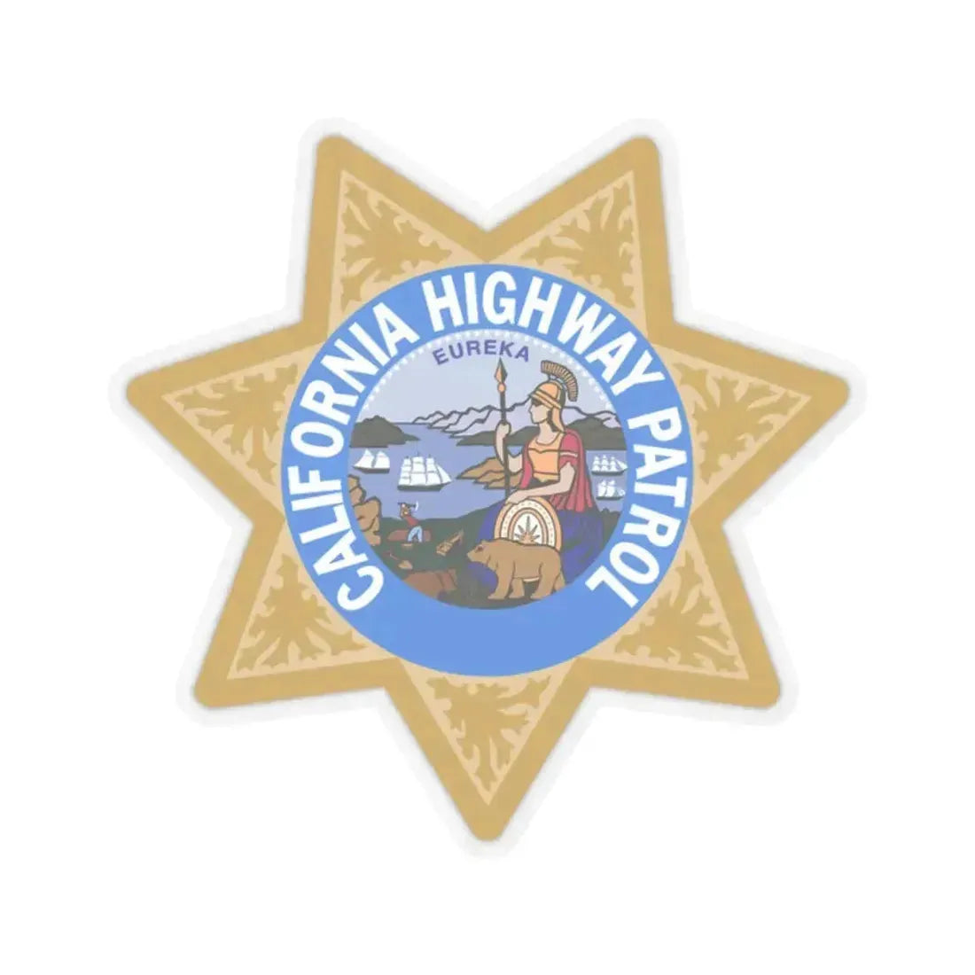 California Highway Patrol - STICKER Vinyl Kiss-Cut Decal 2 Inch Transparent - The Sticker Space