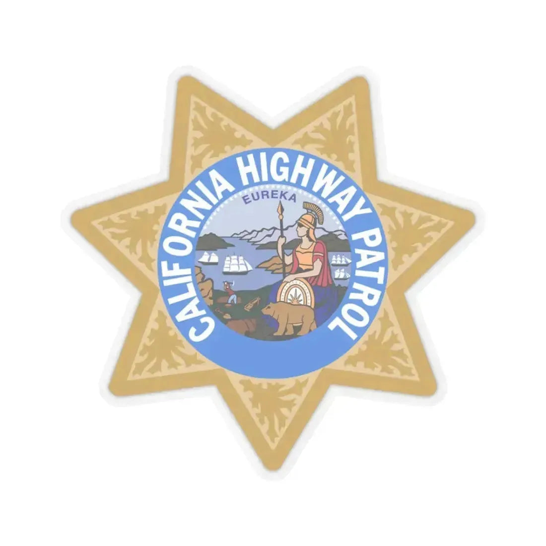 California Highway Patrol - STICKER Vinyl Kiss-Cut Decal 3 Inch Transparent - The Sticker Space