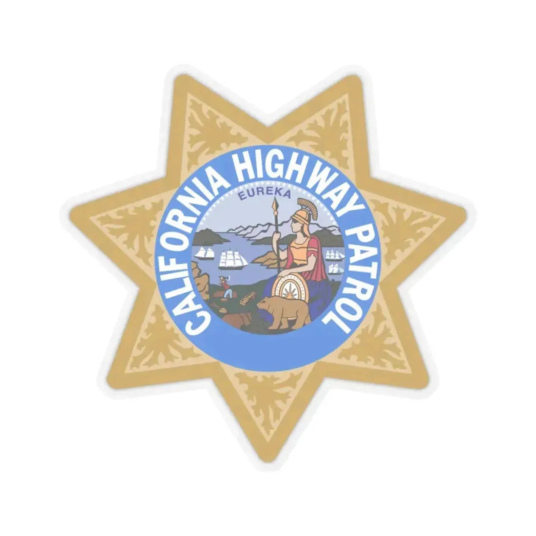California Highway Patrol - STICKER Vinyl Kiss-Cut Decal 4 Inch Transparent - The Sticker Space