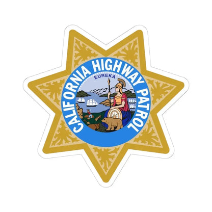 California Highway Patrol - STICKER Vinyl Kiss-Cut Decal 4 Inch White - The Sticker Space