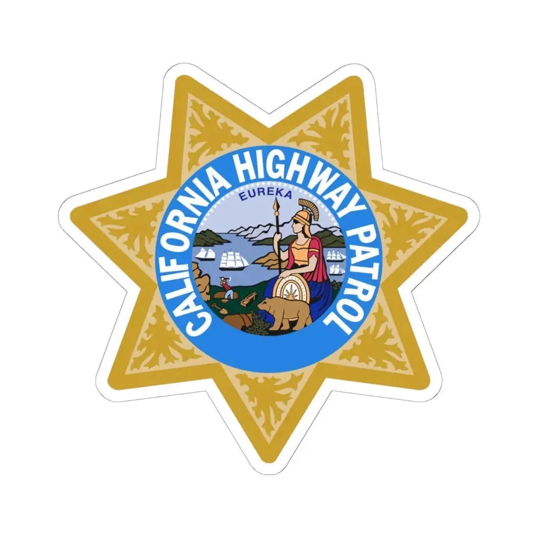 California Highway Patrol - STICKER Vinyl Kiss-Cut Decal 6 Inch White - The Sticker Space