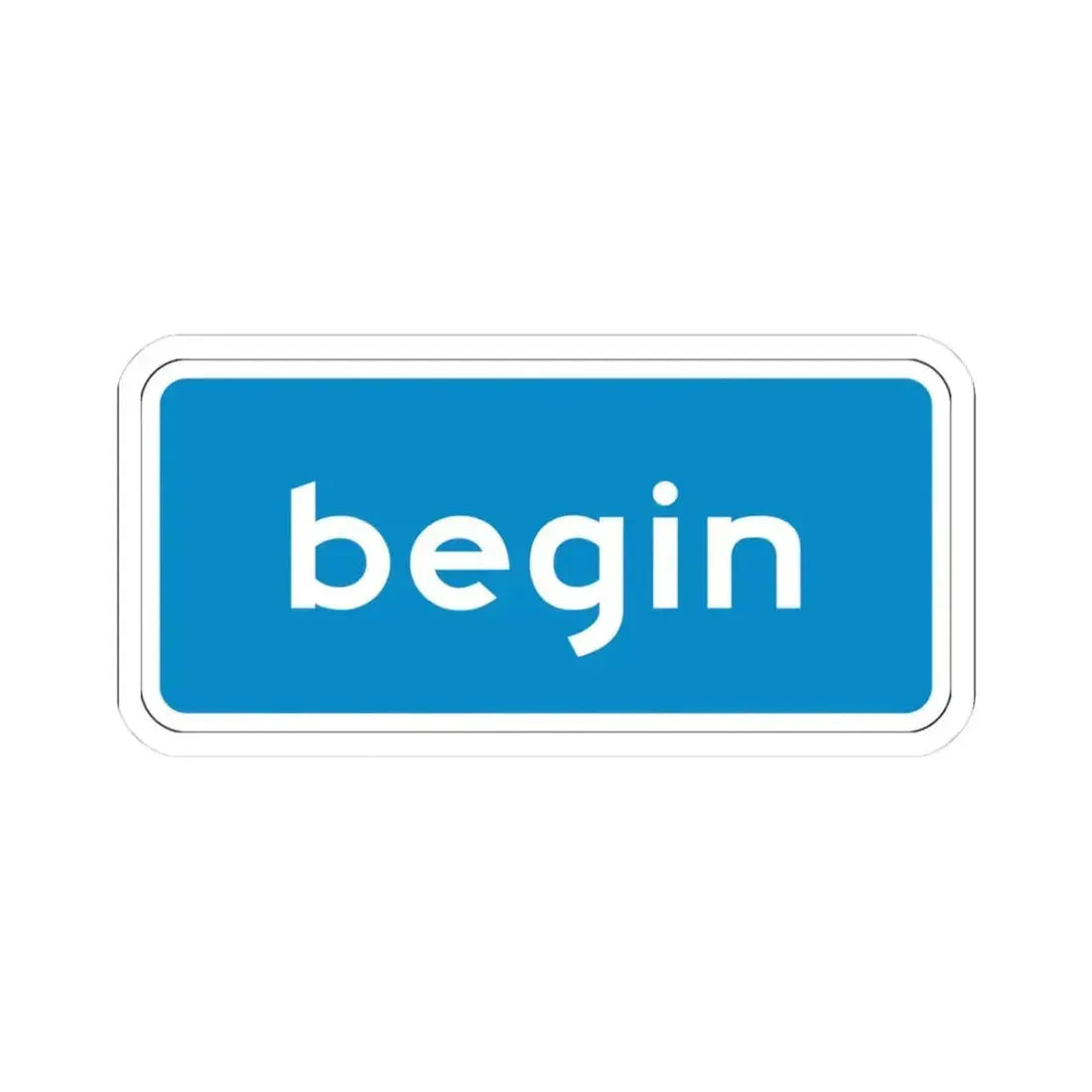California Scenic begin (California) (Road Sign) STICKER Vinyl Kiss-Cut Decal 3 Inch White - The Sticker Space