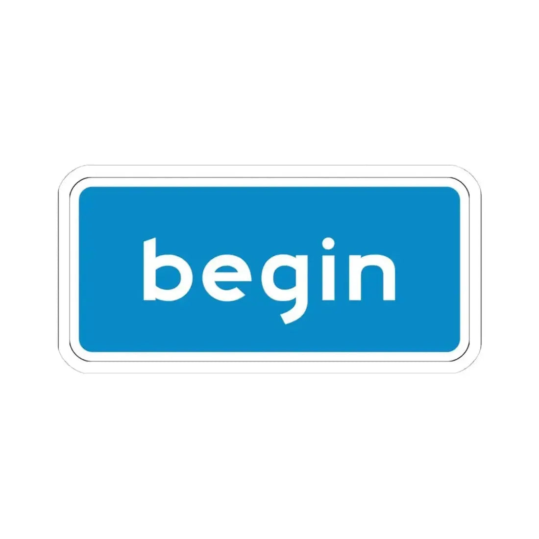 California Scenic begin (California) (Road Sign) STICKER Vinyl Kiss-Cut Decal 4 Inch White - The Sticker Space