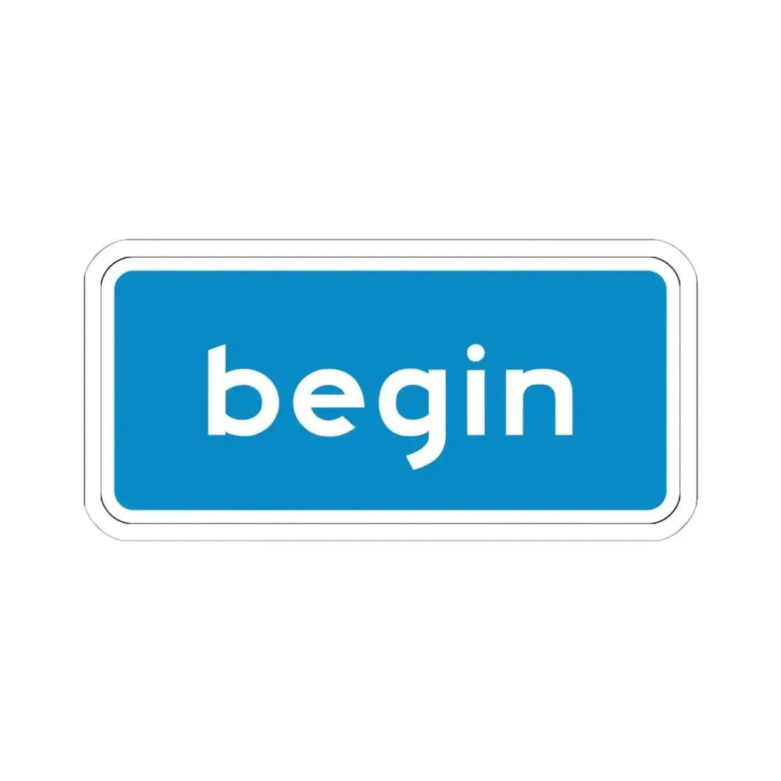 California Scenic begin (California) (Road Sign) STICKER Vinyl Kiss-Cut Decal 6 Inch White - The Sticker Space