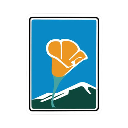 California Scenic State (California) (Road Sign) STICKER Vinyl Kiss-Cut Decal 2 Inch White - The Sticker Space