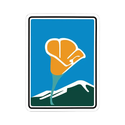 California Scenic State (California) (Road Sign) STICKER Vinyl Kiss-Cut Decal 4 Inch White - The Sticker Space