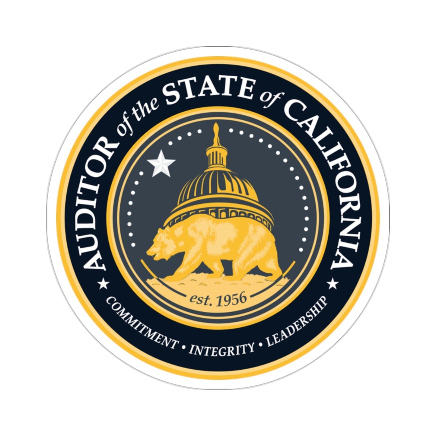 California State Auditor STICKER Vinyl Die-Cut Decal-2 Inch-The Sticker Space