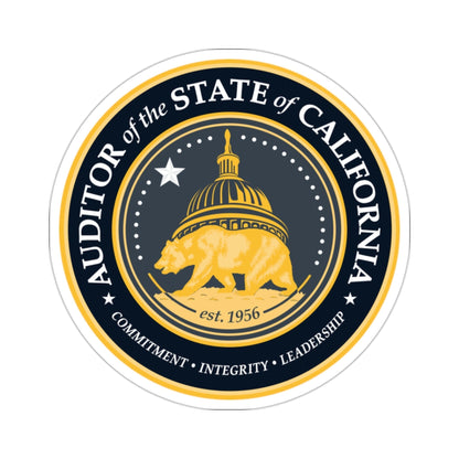 California State Auditor STICKER Vinyl Die-Cut Decal-2 Inch-The Sticker Space