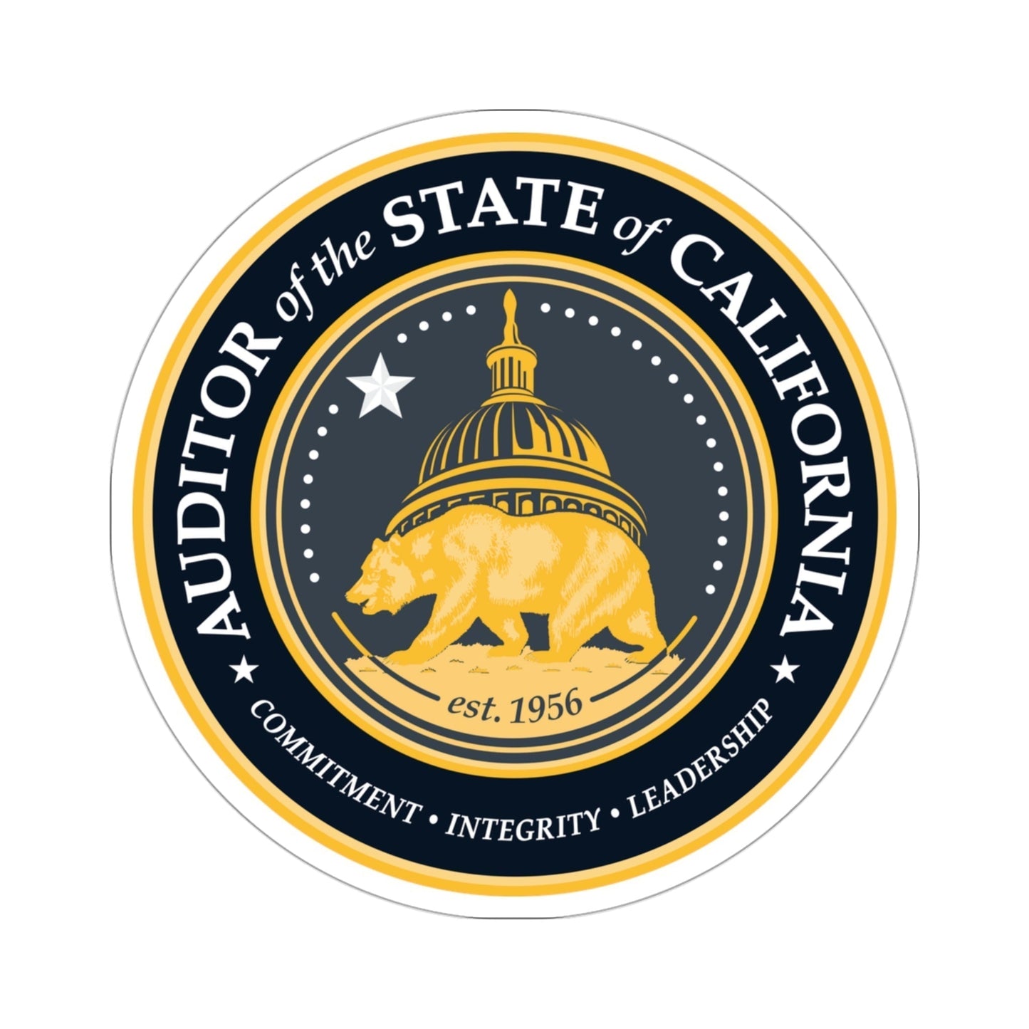 California State Auditor STICKER Vinyl Die-Cut Decal-3 Inch-The Sticker Space