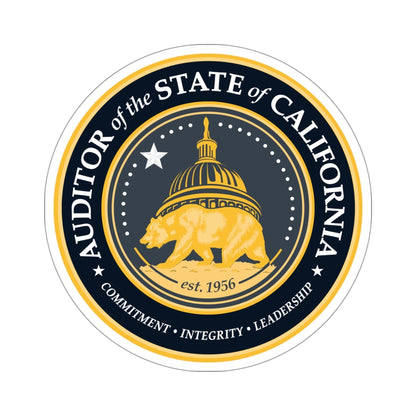 California State Auditor STICKER Vinyl Die-Cut Decal-4 Inch-The Sticker Space