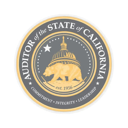 California State Auditor - STICKER Vinyl Kiss-Cut Decal 2 Inch Transparent - The Sticker Space