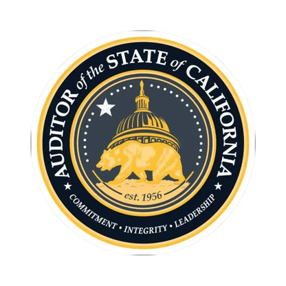 California State Auditor - STICKER Vinyl Kiss-Cut Decal 2 Inch White - The Sticker Space