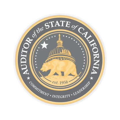 California State Auditor - STICKER Vinyl Kiss-Cut Decal 3 Inch Transparent - The Sticker Space