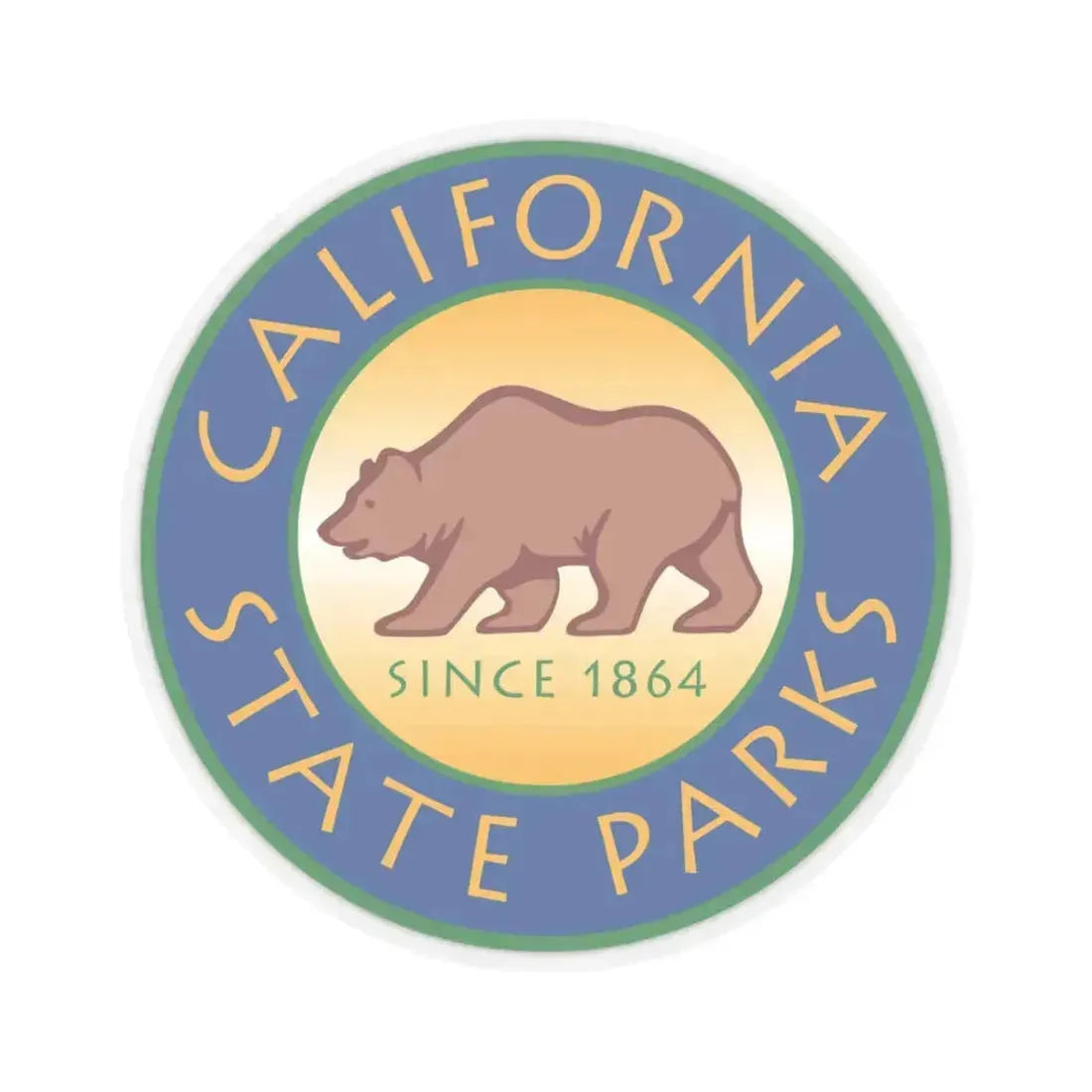 California State Parks - STICKER Vinyl Kiss-Cut Decal 3 Inch Transparent - The Sticker Space