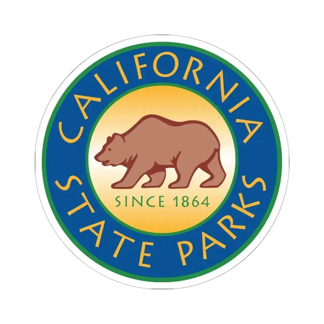 California State Parks - STICKER Vinyl Kiss-Cut Decal 6 Inch White - The Sticker Space