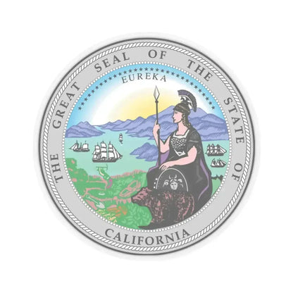 California State Seal (United States) STICKER Vinyl Kiss-Cut Decal 2 Inch Transparent - The Sticker Space