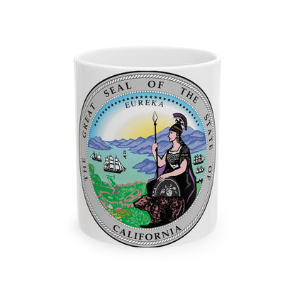 California State Seal - White Coffee Mug-11oz-The Sticker Space