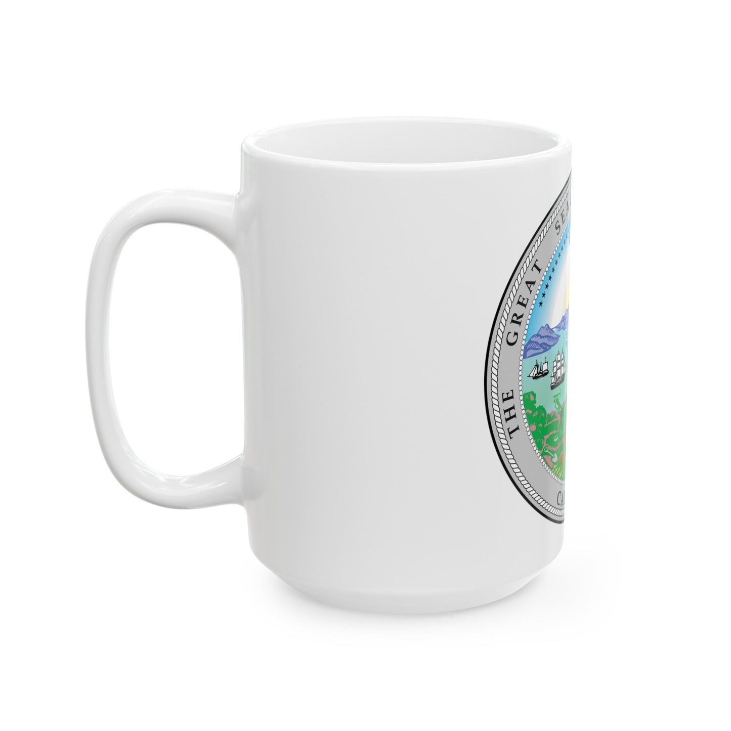 California State Seal - White Coffee Mug-The Sticker Space