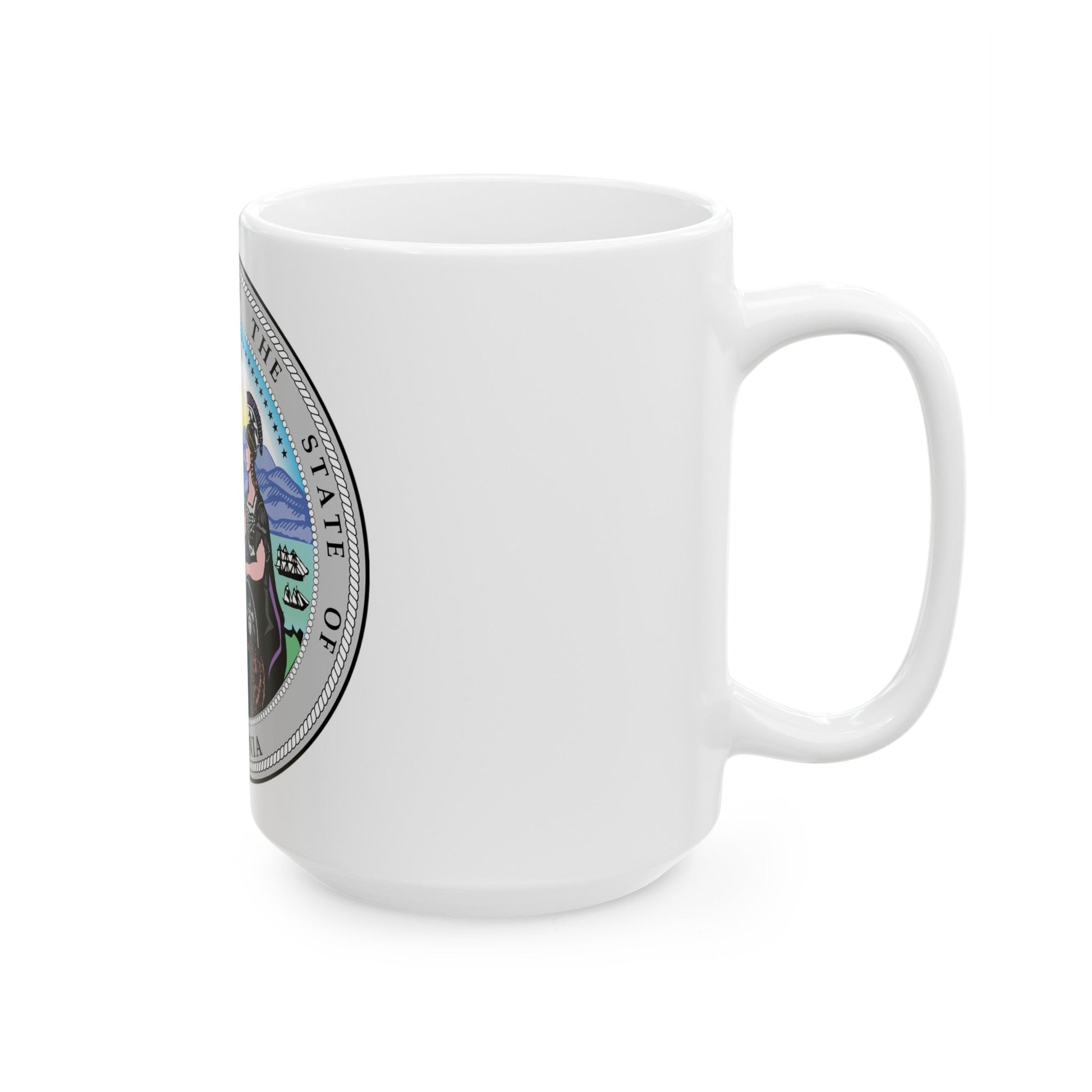 California State Seal - White Coffee Mug-The Sticker Space