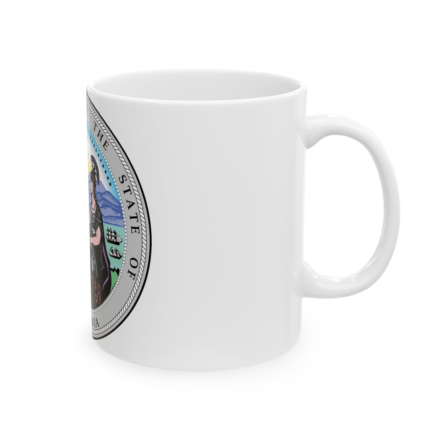 California State Seal - White Coffee Mug-The Sticker Space