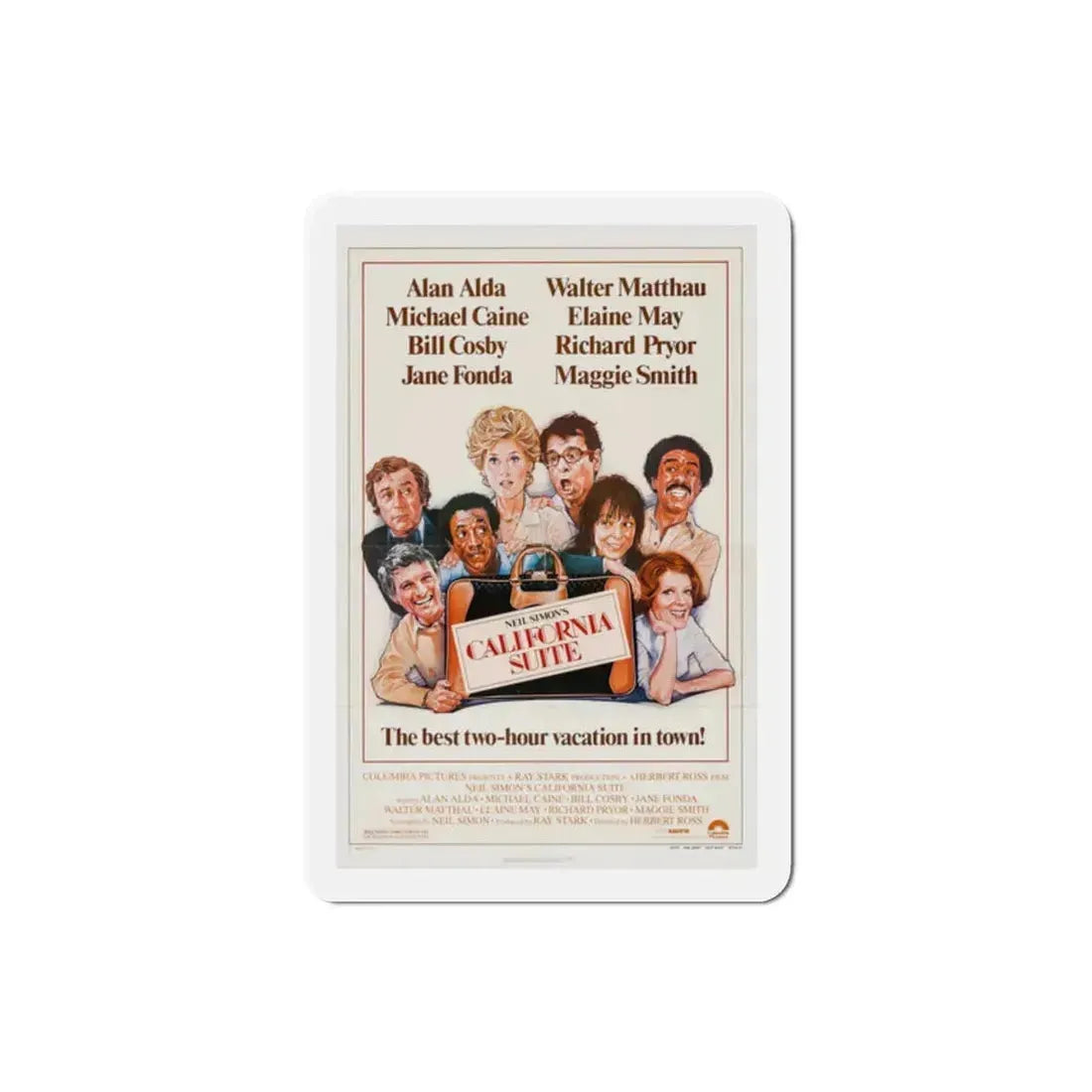 California Suite 1978 Movie Poster Refrigerator Magnet 2 Inch - The Sticker Space