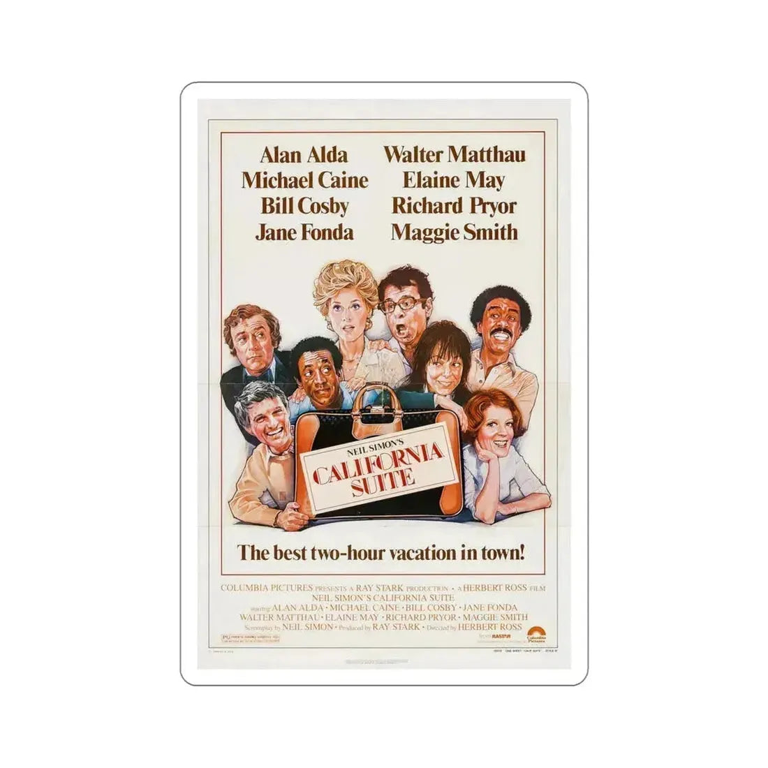 California Suite 1978 Movie Poster STICKER Vinyl Die-Cut Decal 6 Inch - The Sticker Space