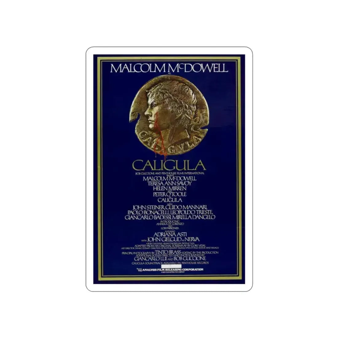 CALIGULA 1979 Movie Poster STICKER Vinyl Die-Cut Decal 2 Inch - The Sticker Space