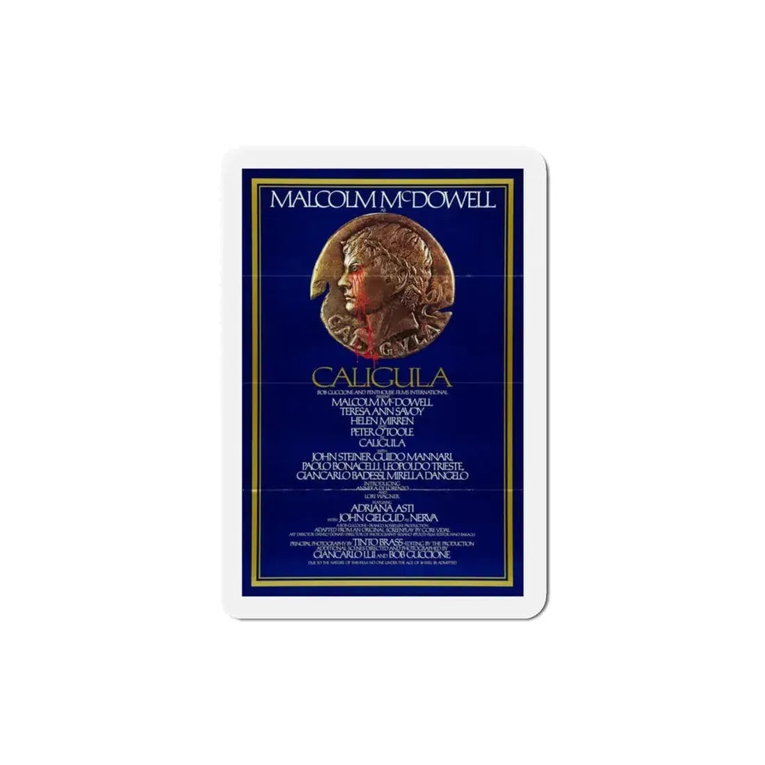Caligula 1980 Movie Poster Refrigerator Magnet 3 Inch - The Sticker Space