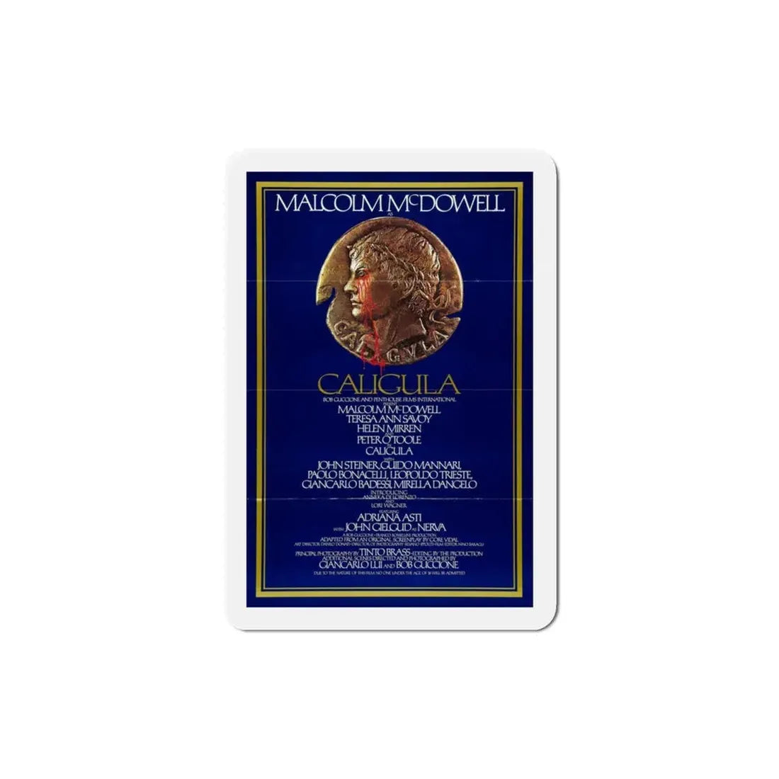 Caligula 1980 Movie Poster Refrigerator Magnet 3 Inch - The Sticker Space